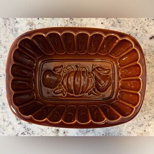 WILLIAM SONOMA Vintage Harvest Loaf Pan Baking Glazed Stoneware